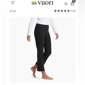 Vuori Elevation Slim Bootcut Pant in black heather